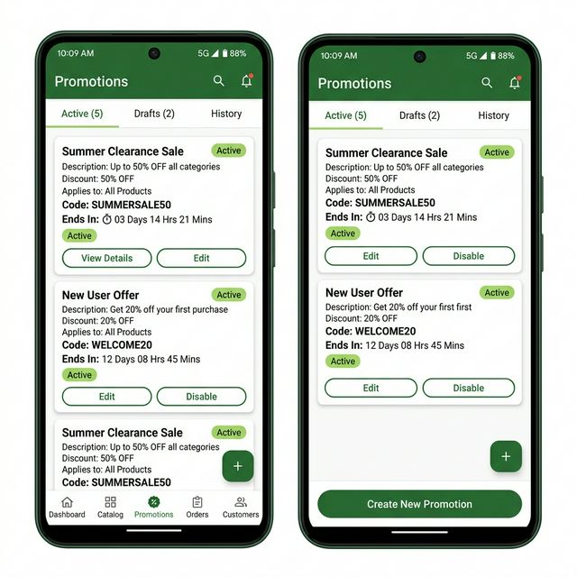 Promotions, discounts, and Offers